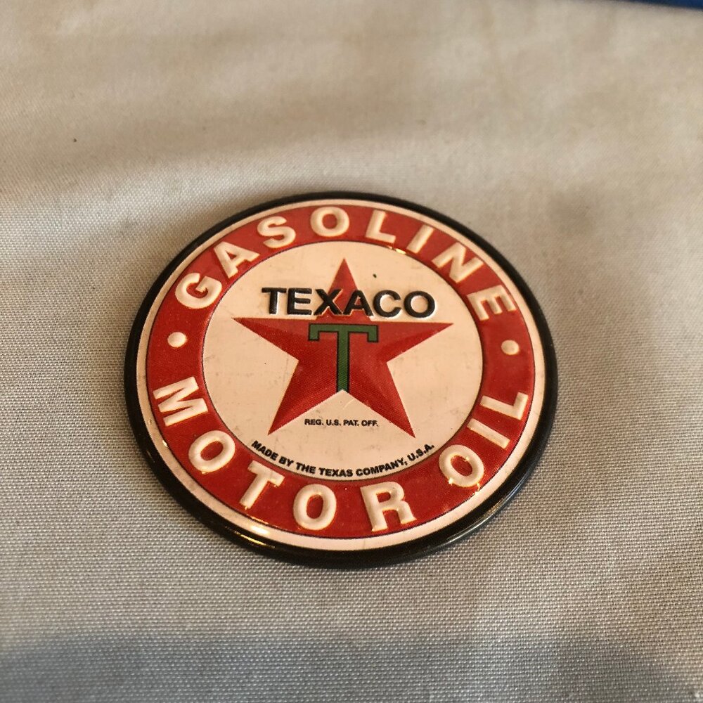 Texaco Gasoline Motor Oil Round Magnet #F69